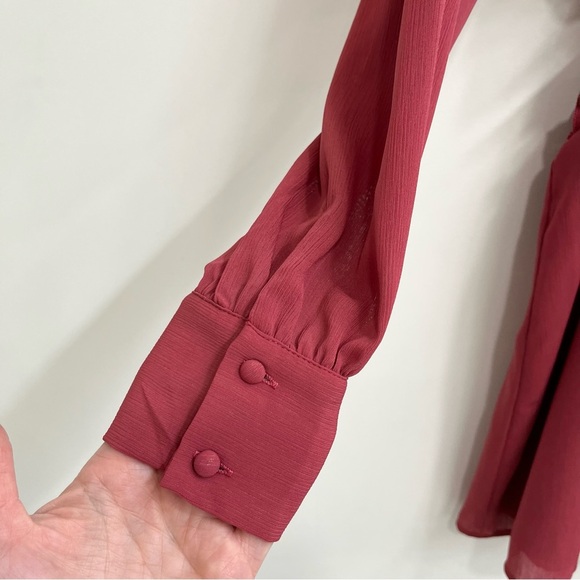 Autumn Bliss Rusty Rose Long Sleeve Cutout Mini Dress Rusty Rose Small - Picture 12 of 16